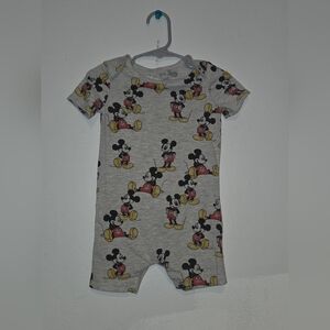 Disney Baby Mickey Mouse Gray and Red Kids Romper